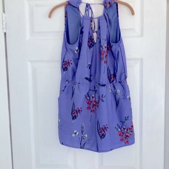 Japna Floral Halter Top Purple Romper/Jumpsuit  Size M - Picture 1 of 3